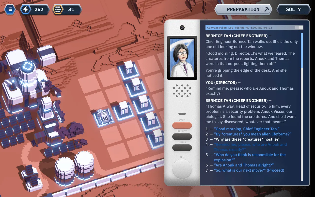 An early screenshot of The Echoes of Mars update (21 Sep 2026)